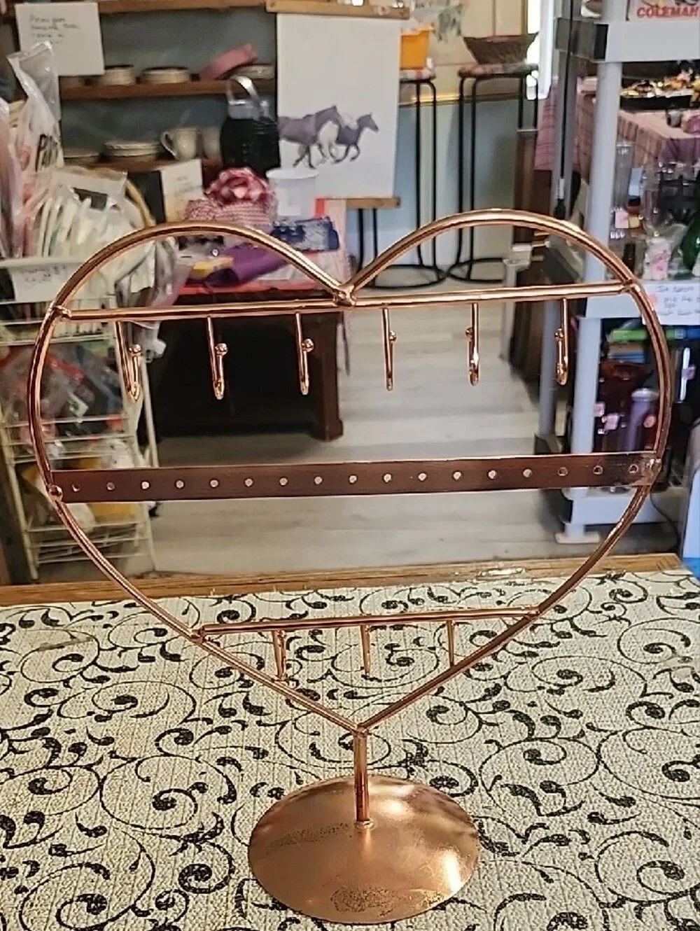 Heart-Shaped Jewelry Stand - Rose Gold